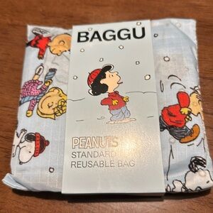 BAGGU Standard Reusable Bag NWT Peanuts Winter Scene